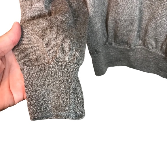 Peter Millar V-neck sweater men XL brown merino wool blend long sleeve neutral - Picture 4 of 12